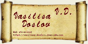 Vasilisa Došlov vizit kartica